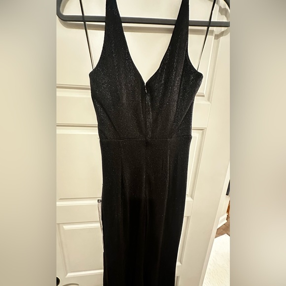 NWT - Dress the Population Jordan ruched side slit dress in black metallic! - Picture 7 of 9
